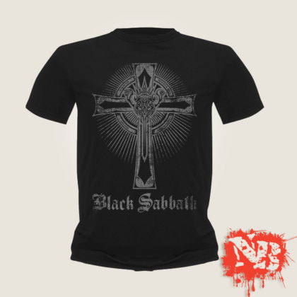 Cammiseta Black Sabbath Logo Cruz - Native Blood