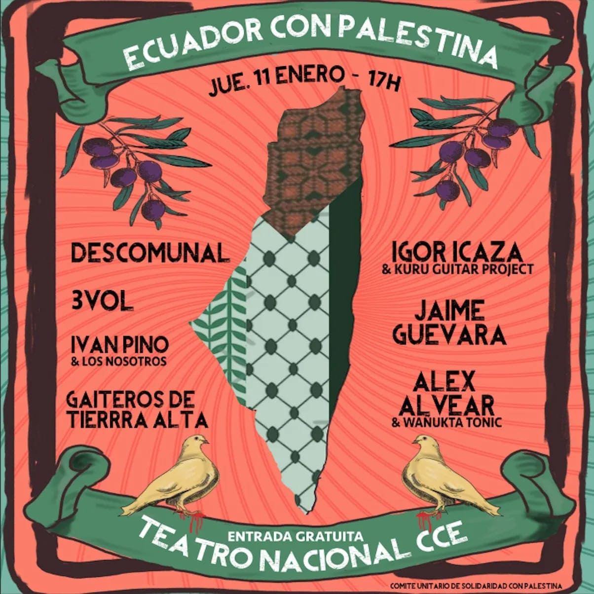 Afiche Ecuador con Palestina