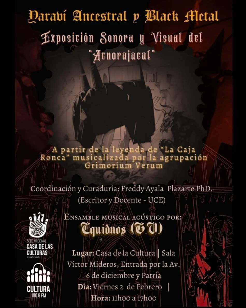 Afiche Yaraví Ancestral y Black Metal
