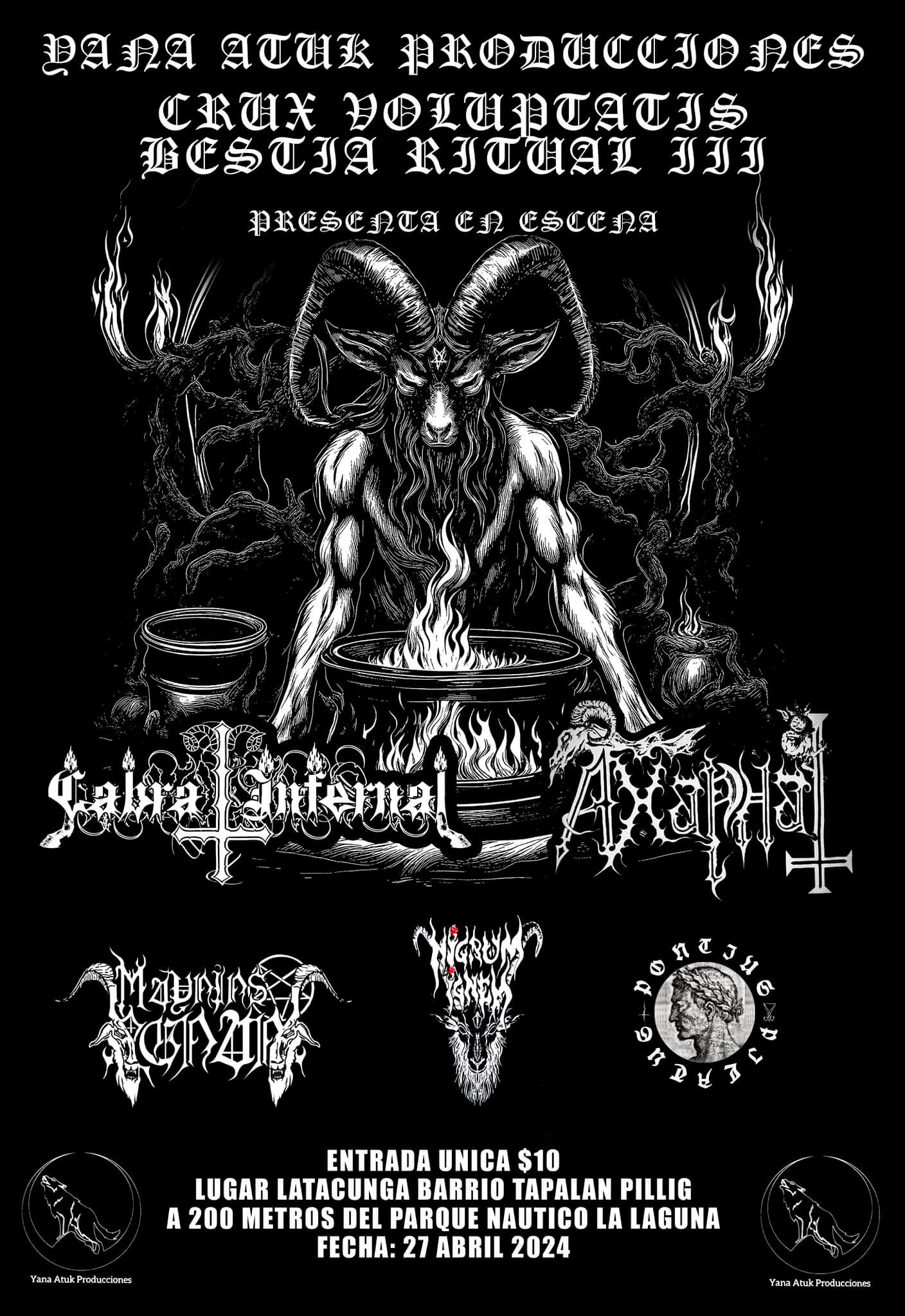 Afiche Crux Voluptatis Bestia Ritual III