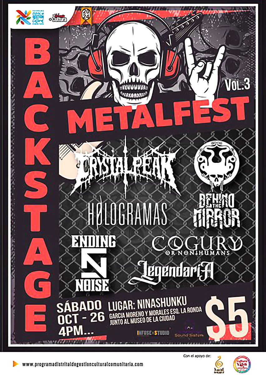 Afiche Bacstage Metalfest Vol.3