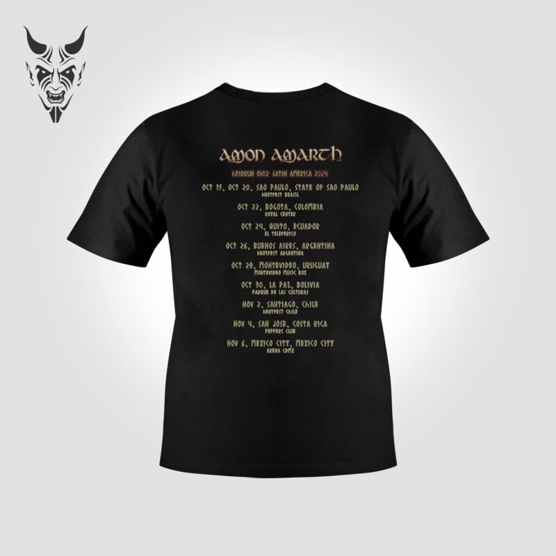 Camiseta Amon Amarth atrás - gira latinoamerica 2024