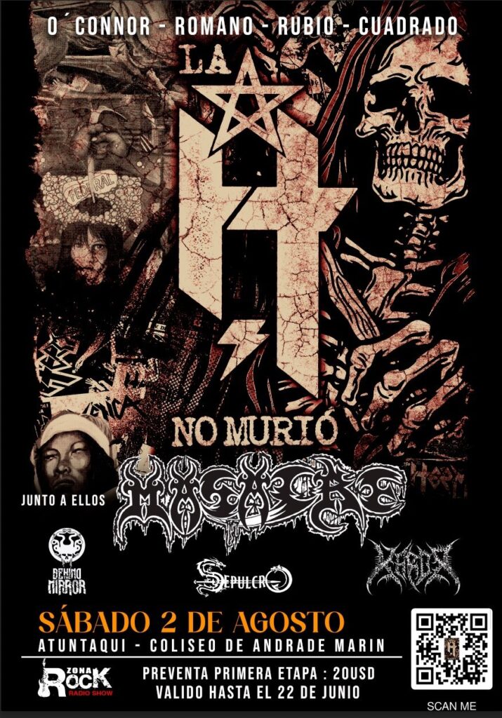 Afiche la H no murió - Atuntaqui 2025